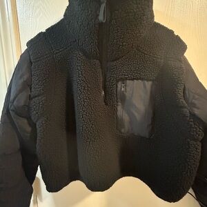 Free People Women's Black Puffer Jacket